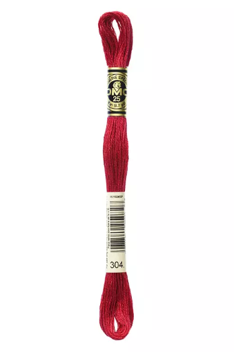 [117MC304] Fil à broder Mouliné Spécial DMC 304 Rouge laque de Chine