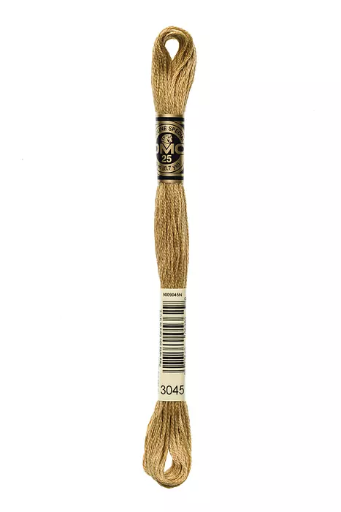 [117MC3045] Fil à broder Mouliné Spécial DMC 3045  Café au lait 