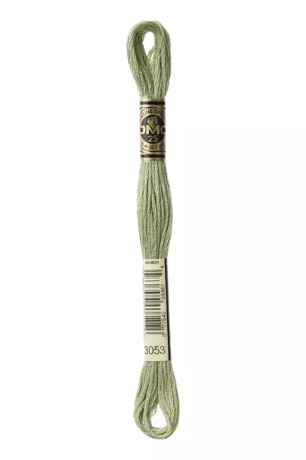[117MC3053] Fil à broder Mouliné Spécial DMC 3053 Vert tweed