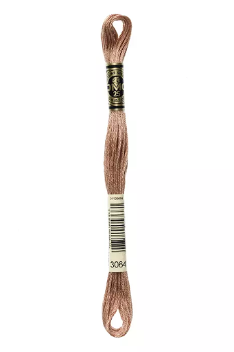 [117MC3064] Fil à broder Mouliné Spécial DMC 3064 Beige foncé 