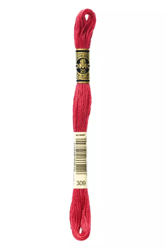 [117MC309] Fil à broder Mouliné Spécial DMC 309 Rose framboise écrasée