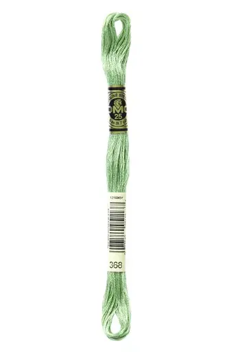 [117MC368] Fil à broder Mouliné Spécial DMC 368 Vert nil