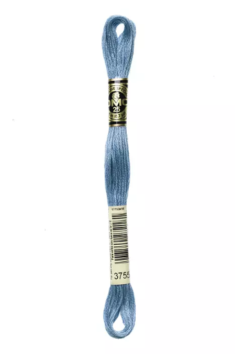 [117MC3755] Fil à broder Mouliné Spécial DMC 3755  Bleu pastel