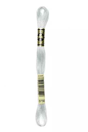 [117MC3756] Fil à broder Mouliné Spécial DMC 3756 Nuage bleu