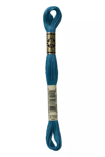 [117MC3760] Fil à broder Mouliné Spécial DMC 3760 Bleu fjord