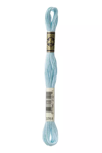 [117MC3761] Fil à broder Mouliné Spécial DMC 3761  Aigue-marine bleue 