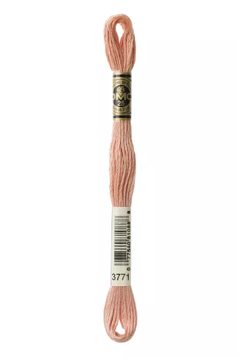[117MC3771] Fil à broder Mouliné Spécial DMC 3771 Sable rose