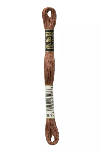 [117MC3772] Fil à broder Mouliné Spécial DMC 3772 Marron glacé