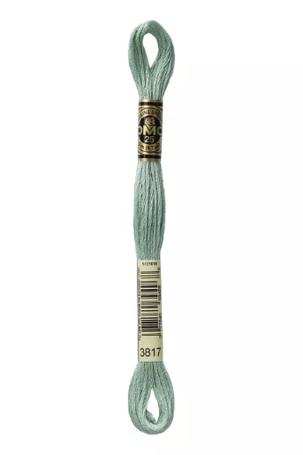 [117MC3817] Fil à broder Mouliné Spécial DMC 3817  Vert peuplier