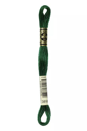 [117MC3818] Fil à broder Mouliné Spécial DMC 3818 Brocoli