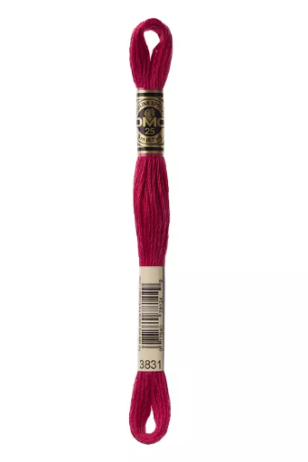 [117MC3831] Fil à broder Mouliné Spécial DMC 3831 Fraise des bois