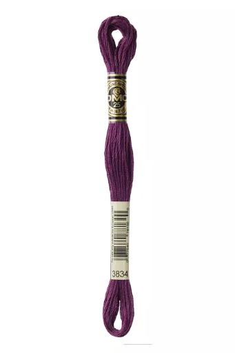 [117MC3834] Fil à broder Mouliné Spécial DMC 3834 Raisin