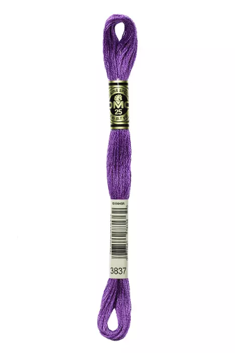 [117MC3837] Fil à broder Mouliné Spécial DMC 3837 Violet métallique