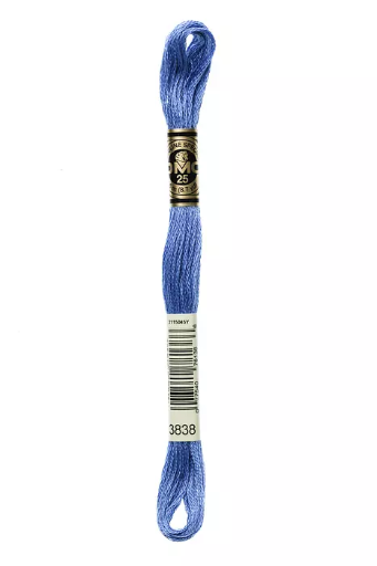 [117MC3838] Fil à broder Mouliné Spécial DMC 3838 Bleu chardon