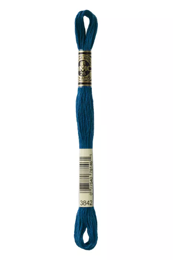 [117MC] Fil à broder Mouliné Spécial DMC 3842 Bleu de Prusse