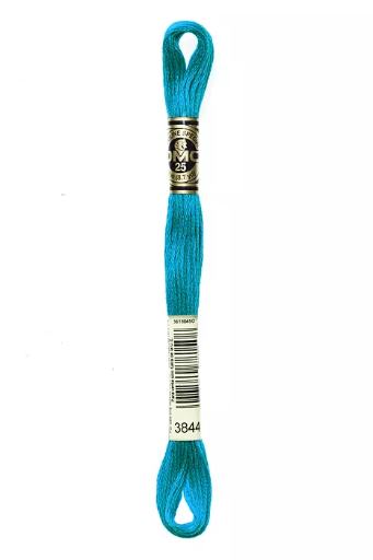 [117MC3844] Fil à broder Mouliné Spécial DMC 3844 Lagon