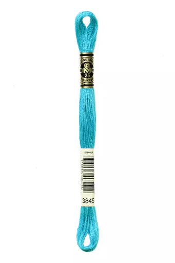 [117MC3845] Fil à broder Mouliné Spécial DMC 3845 Turquoise 
