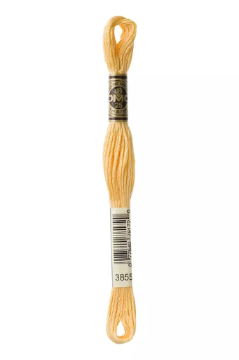 [117MC3855] Fil à broder Mouliné Spécial DMC 3855 Vent de sable orangé