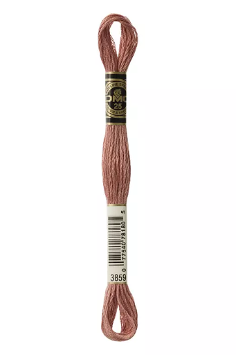 [117MC3859] Fil à broder Mouliné Spécial DMC 3859 Glaise