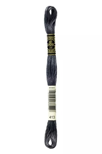 [117MC413] Fil à broder Mouliné Spécial DMC 413 Fer