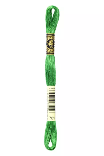 [117MC701] Fil à broder Mouliné Spécial DMC 701 Vert gazon