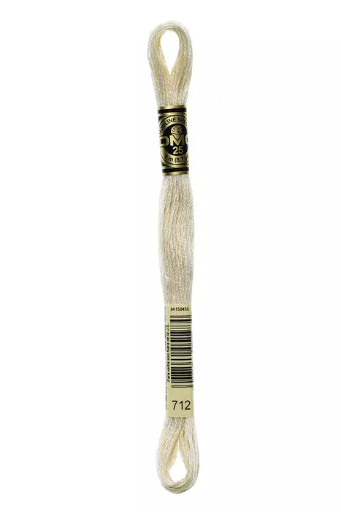 [117MC712] Fil à broder Mouliné Spécial DMC 712 Crème