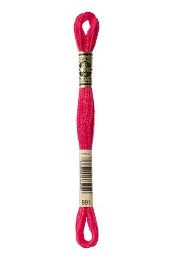 [117MC891] Fil à broder Mouliné Spécial DMC 891 Rose géranium