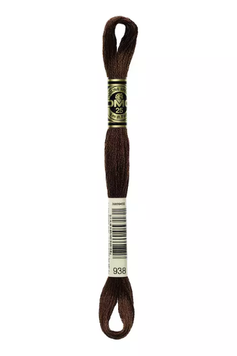 [117MC938] Fil à broder Mouliné Spécial DMC 938 Clou de girofle