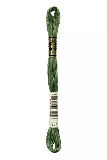 [117MC987] Fil à broder Mouliné Spécial DMC 987 Vert basilic