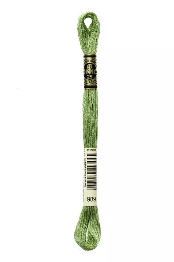 [117MC989] Fil à broder Mouliné Spécial DMC 989 Vert fenouil