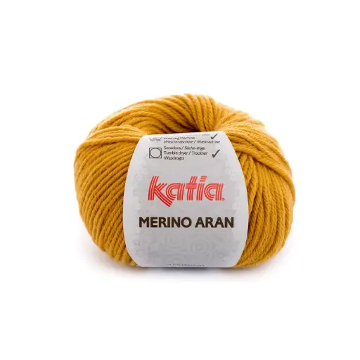 [ARAN41] Merino aran Laine Katia 41 Moutarde clair
