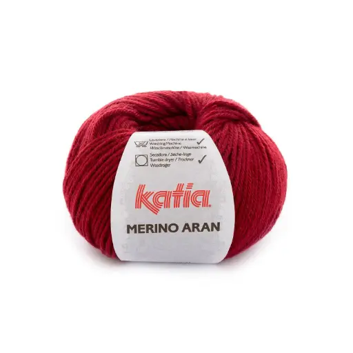 [ARAN51] Merino aran Laine Katia 51 Grenat clair