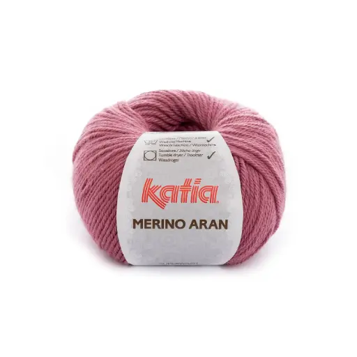 [ARAN54] Merino aran Laine Katia 54 rose foncé
