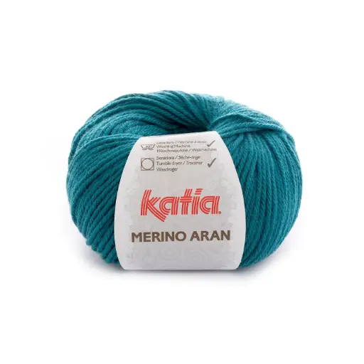 [ARAN56] Merino aran Laine Katia 56 Bleu vert