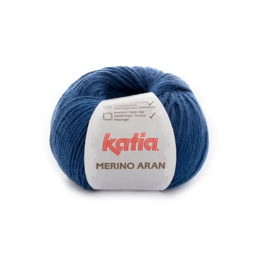 [ARAN57] Merino aran Laine Katia 57 Bleu nocturne