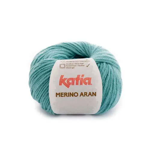 [ARAN86] Merino aran Laine Katia 86 Bleu d'eau