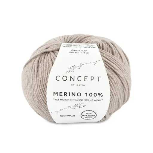 [MERINO10040] Mérino 100% 40 Gris pierre Laine Katia