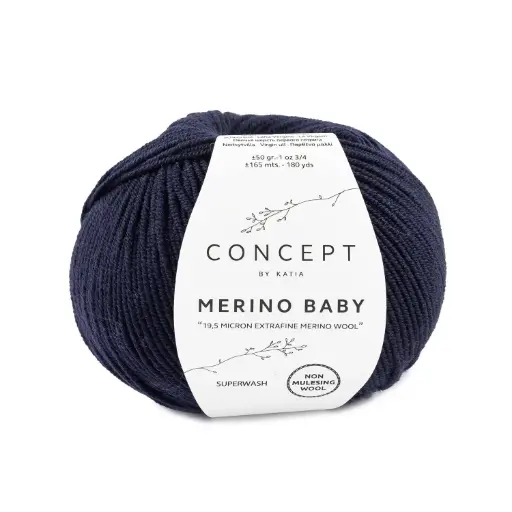 [MERINOBABY5] Mérino Baby 5 Bleu très foncé Laine Katia