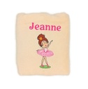 Motif ballerine Jeanne sur linge de bain au choix