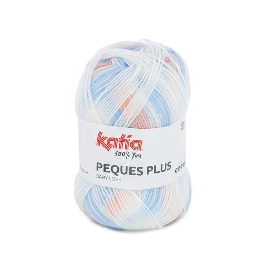 [pequesplus80] Peques plus Laine Katia 80 bleu ciel saumon