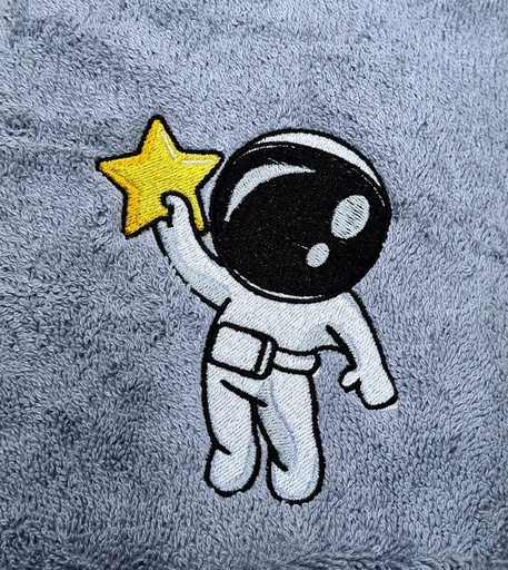 Motif astronaute et étoile sur linge de bain au choix 