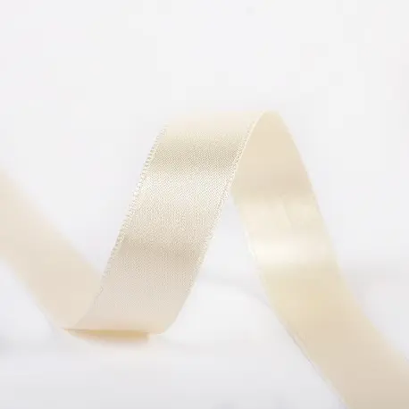 [S3002551] Ruban satin double face 25 mm 51 écru