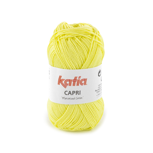 [82204] Capri 100% Coton mercerisé Katia 82204 Jaune pastel
