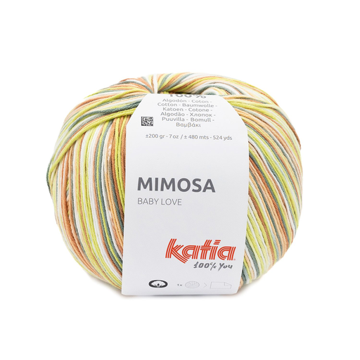 [MIMOSA309] Mimosa 100% Coton Katia 309 Vert-Saumon clair-Brun cuivré