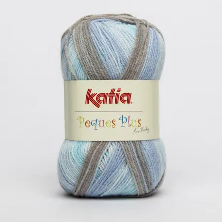 [PEQUES57] Peques plus Laine Katia 57 turquoise brun