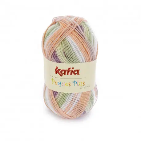 [PEQUES62] Peques plus Laine Katia 62 vert violet saumon