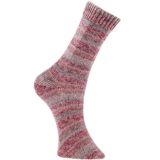 [383894.021] Fil pour chaussette Rico Superba Bamboo 4 fils Pink rouge mix 021