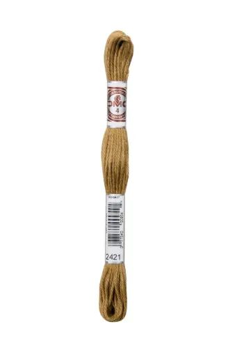 [89E2421] Fil à broder Retors Mat DMC 2421 Chêne