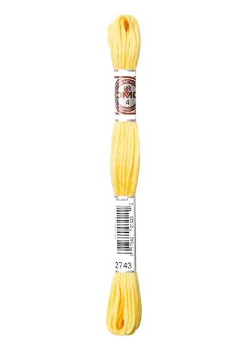 [89E2743] Fil à broder Retors Mat DMC 2743 Jaune mimosa
