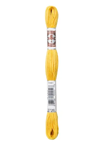 [89E2726] Fil à broder Retors Mat DMC 2726 Jaune bouton d or